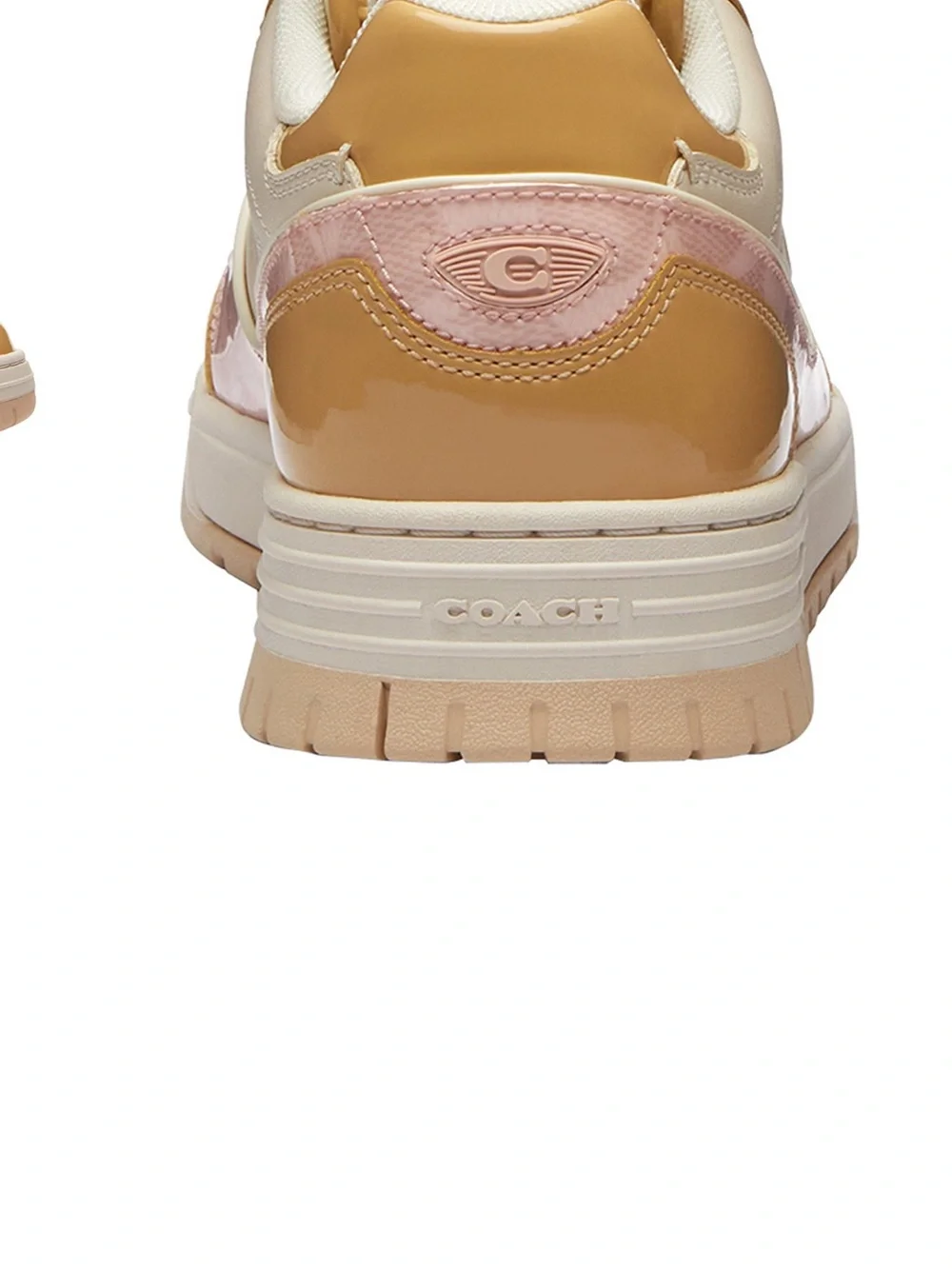 Coach Women's Low-Top Sneaker — Cream, Tan & Pink
